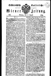 Wiener Zeitung 18290817 Seite: 1