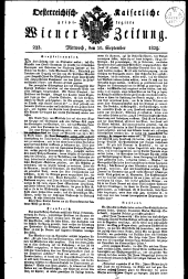 Wiener Zeitung 18290930 Seite: 1