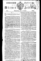 Wiener Zeitung 18291001 Seite: 1