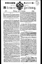 Wiener Zeitung 18291109 Seite: 1