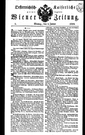 Wiener Zeitung 18300104 Seite: 1