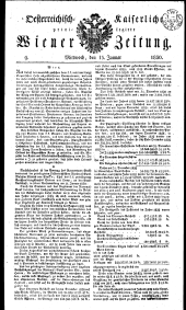 Wiener Zeitung 18300113 Seite: 1