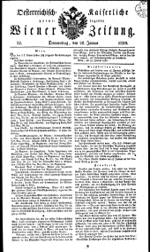 Wiener Zeitung 18300128 Seite: 1