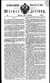 Wiener Zeitung 18300208 Seite: 1