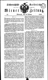 Wiener Zeitung 18300210 Seite: 1