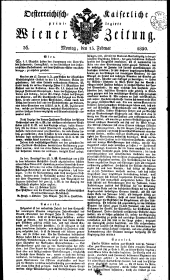 Wiener Zeitung 18300215 Seite: 1