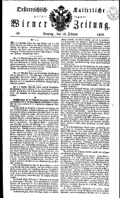 Wiener Zeitung 18300226 Seite: 1