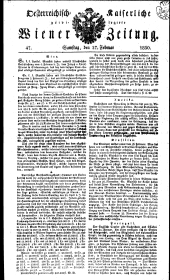 Wiener Zeitung 18300227 Seite: 1