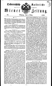 Wiener Zeitung 18300301 Seite: 1