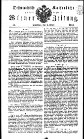 Wiener Zeitung 18300302 Seite: 1