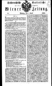 Wiener Zeitung 18300405 Seite: 1