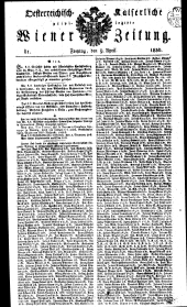 Wiener Zeitung 18300409 Seite: 1