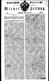 Wiener Zeitung 18300420 Seite: 1