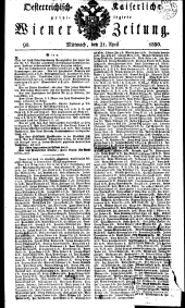 Wiener Zeitung 18300421 Seite: 1