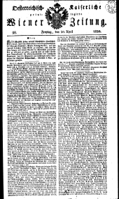 Wiener Zeitung 18300430 Seite: 1