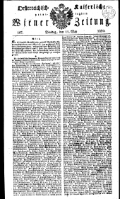 Wiener Zeitung 18300511 Seite: 1