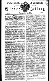 Wiener Zeitung 18300521 Seite: 1