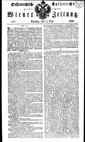 Wiener Zeitung 18300525 Seite: 1