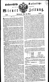 Wiener Zeitung 18300526 Seite: 1