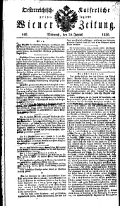 Wiener Zeitung 18300630 Seite: 1