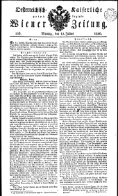 Wiener Zeitung 18300712 Seite: 1