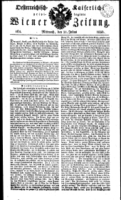 Wiener Zeitung 18300721 Seite: 1