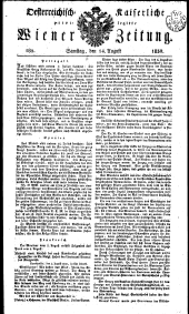 Wiener Zeitung 18300814 Seite: 1