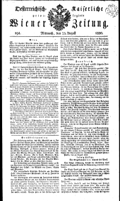 Wiener Zeitung 18300825 Seite: 1