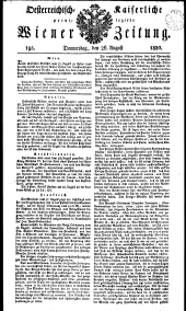 Wiener Zeitung 18300826 Seite: 1