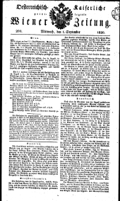 Wiener Zeitung 18300901 Seite: 1