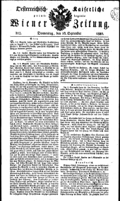 Wiener Zeitung 18300916 Seite: 1