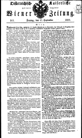 Wiener Zeitung 18300917 Seite: 1