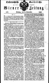 Wiener Zeitung 18300921 Seite: 1
