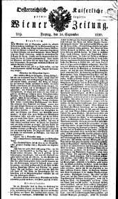 Wiener Zeitung 18300924 Seite: 1