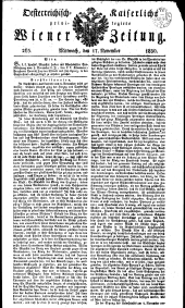 Wiener Zeitung 18301117 Seite: 1