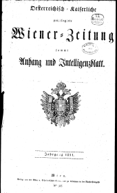 Wiener Zeitung 18310101 Seite: 1