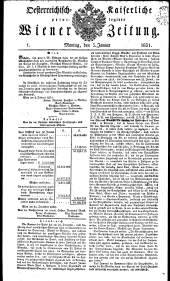 Wiener Zeitung 18310103 Seite: 1