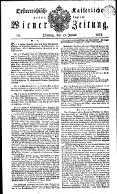 Wiener Zeitung 18310125 Seite: 1