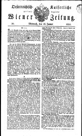 Wiener Zeitung 18310126 Seite: 1