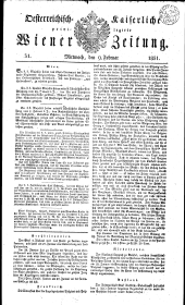 Wiener Zeitung 18310209 Seite: 1