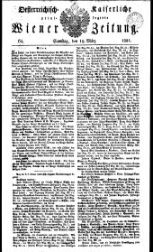 Wiener Zeitung 18310319 Seite: 1