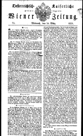 Wiener Zeitung 18310330 Seite: 1