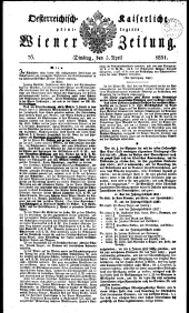 Wiener Zeitung 18310405 Seite: 1