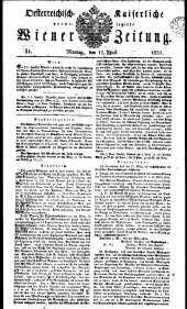 Wiener Zeitung 18310411 Seite: 1