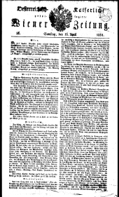 Wiener Zeitung 18310416 Seite: 1