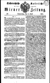 Wiener Zeitung 18310421 Seite: 1