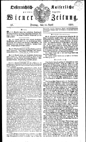 Wiener Zeitung 18310422 Seite: 1