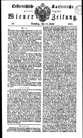 Wiener Zeitung 18310423 Seite: 1