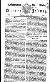 Wiener Zeitung 18310509 Seite: 1