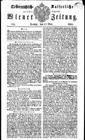 Wiener Zeitung 18310527 Seite: 1